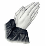 Betende HandFoto-Skulptur Freistehende Fotoskulptur<br><div class="desc">Bleistiftzeichnen der betenden Hände.</div>