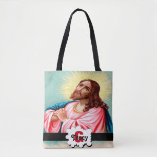 Betende Monogrammtasche Jesuss Tasche