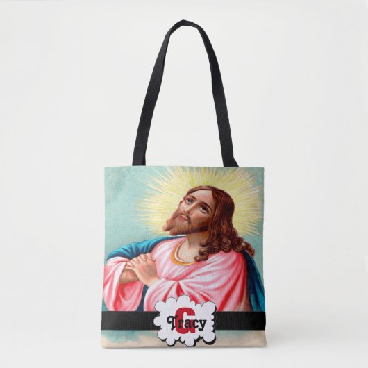 Betende Monogrammtasche Jesuss Tasche (Vorderseite)