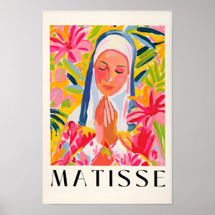 Betende Nonnen-Wandkunst, Christliche Kunst Druck, Poster