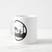 betender Cowboy Kaffeetasse (Vorderseite Links)