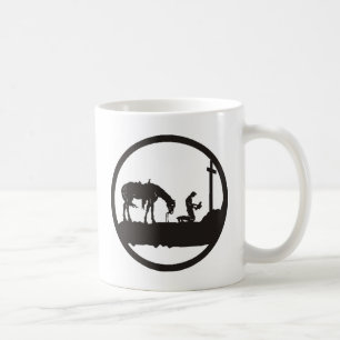 betender Cowboy Kaffeetasse