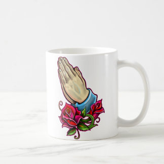 Betender HandRosen-Entwurf Kaffeetasse