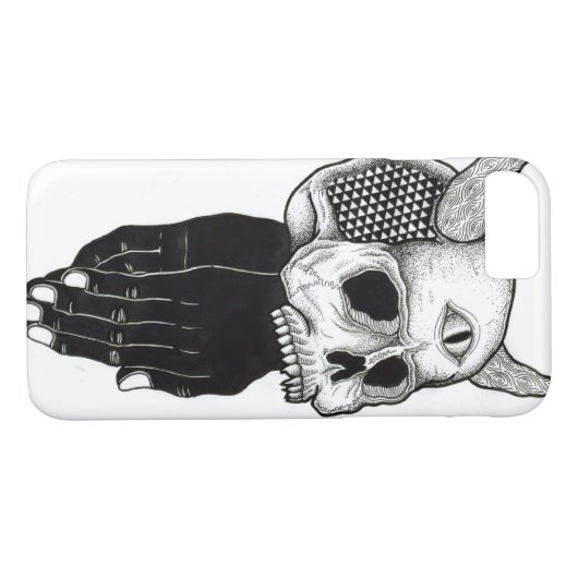 betender Handschädel Case-Mate iPhone Hülle (Rückseite (Horizontal))