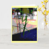 Betender Mantis Karte (Gelbe Blume)