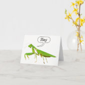 Betender Mantis sagt he Notecard Karte (Gelbe Blume)
