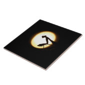 Betender Mantis-Silhouette Fliese (Seite)