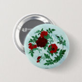 Betender Mantis u. Rosen-Knopf Button (Vorne & Hinten)