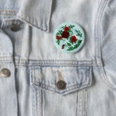 Betender Mantis u. Rosen-Knopf Button (Beispiel)