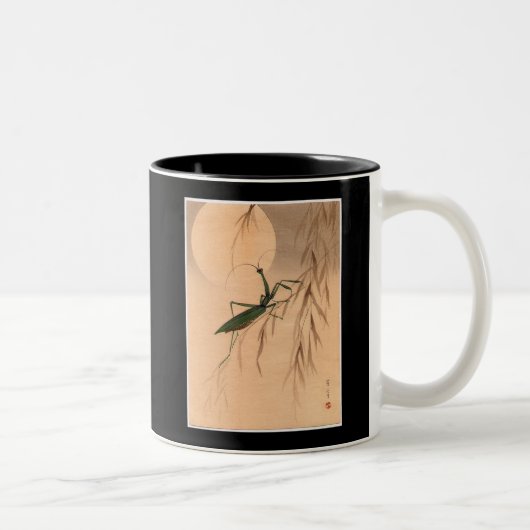 Betender Mantis und die Mond-japanischen Kunst C. Zweifarbige Tasse (Rechts)