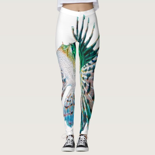 Betender Rotfeuerfisch Leggings (Vorderseite)