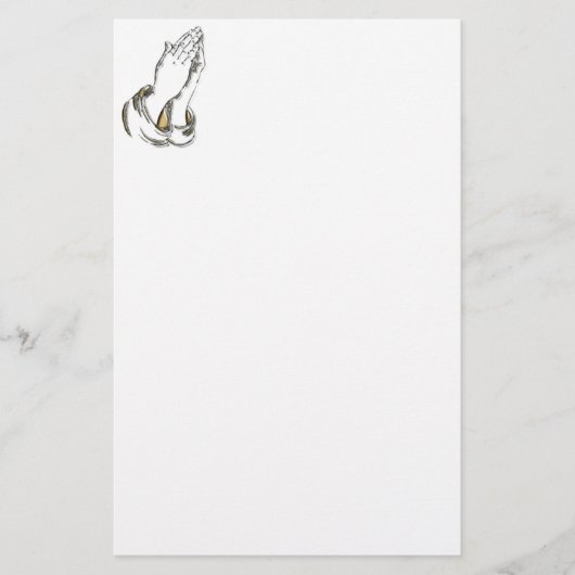 Betendes Briefpapier KRW Hand (Vorderseite)