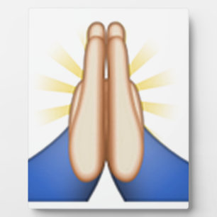betendes Emoji Fotoplatte