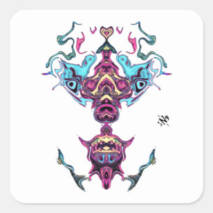 Beter Götzenbild Quadratischer Aufkleber