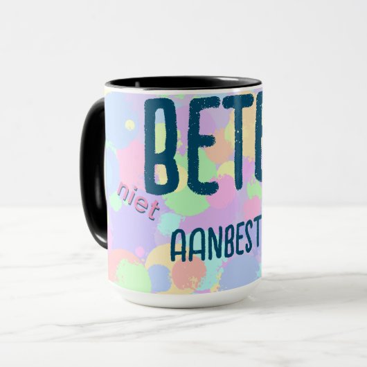 Beter niet aanbesteden tasse (Vorderseite Links)