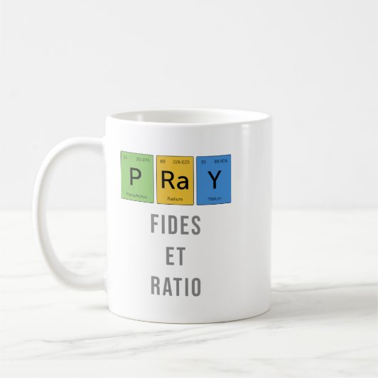 Betet—Fides et Ratio (Glaube und Vernunft) Kaffeetasse (Links)