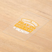 Betet und vertraue Gottes unbegrenzten Plan auf de Acryleinladungen (Ablage )