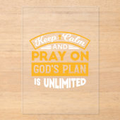Betet und vertraue Gottes unbegrenzten Plan auf de Acryleinladungen (Vorderseite)