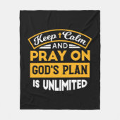 Betet und vertraue Gottes unbegrenzten Plan auf de Fleecedecke (Vorderseite)