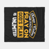 Betet und vertraue Gottes unbegrenzten Plan auf de Fleecedecke (Vorderseite (Horizontal))