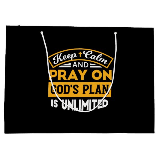 Betet und vertraue Gottes unbegrenzten Plan auf de Große Geschenktüte (Rückseite)