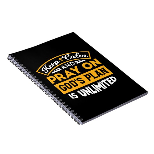 Betet und vertraue Gottes unbegrenzten Plan auf de Notizblock (Rechte Seite)