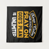 Betet und vertraue Gottes unbegrenzten Plan auf de Wandteppich (Vorderseite (Horizontal))