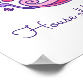 Beth B Initial Doodle Art Name bedeutet Poster (Ecke)