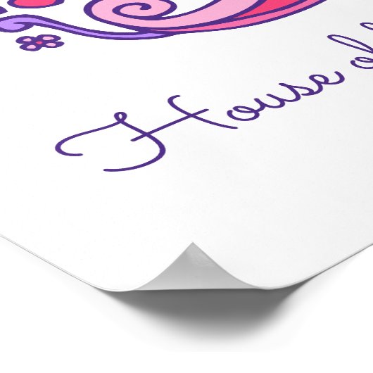 Beth B Initial Doodle Art Name bedeutet Poster (Ecke)