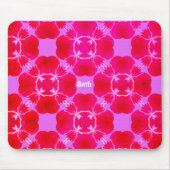 BETH ~ Retro Fraktal Pattern ~ Personalisiert ~ Mousepad (Vorne)