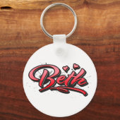Beth Rotes Herz Graffiti Vollstrecker Schlüsselanhänger (Vorderseite)
