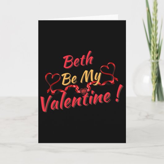 Beth sei mein Valentin Karte (Vorderseite)