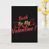Beth sei mein Valentin Karte (Gelbe Blume)