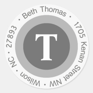 Beth Thomas Round Address Labels Runder Aufkleber