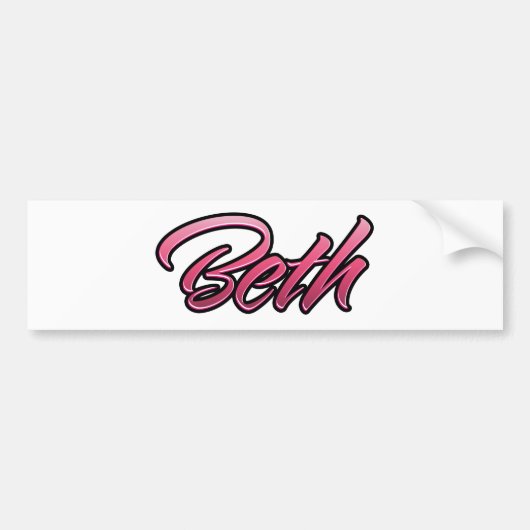Beth verblasst pink Aufkleber Sticker Autoaufkleber (Vorne)