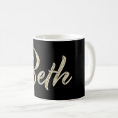 Beth white gold Handwriting Tasse Kaffeetasse (VorderseiteRechts)