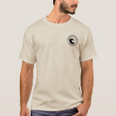 Bethany Beach Black Ocean Wave Circle Design T-Shirt (Vorderseite)