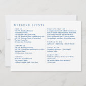 Bethany Beach Blue Wedding Willkommenstour Dankeskarte (Rückseite)