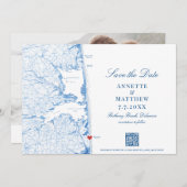 Bethany Beach DE Karte Foto QR Code Wedding (Vorne/Hinten)