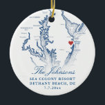 Bethany Beach DE Map Navy Hochzeitsfest Foto Weihn Keramik Ornament<br><div class="desc">Gedenken Sie Ihre Bethany Beach, Delaware Hochzeit mit unserer eleganten marineblauen Küstenkarte Delaware personalisierte Weihnachtsschmuck. Mit dem Foto des Ehepaares auf der Rückseite, erweckt dieser Sake den Charme Ihres besonderen Tages. Das Hotel ist ein zeitloses Mémento für Ihre Urlaubsplanung und eignet sich ideal zum Feiern von Veranstaltungen wie The Addy...</div>