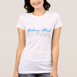 Bethany Beach Delaware Blue und Black Custom T-Shirt