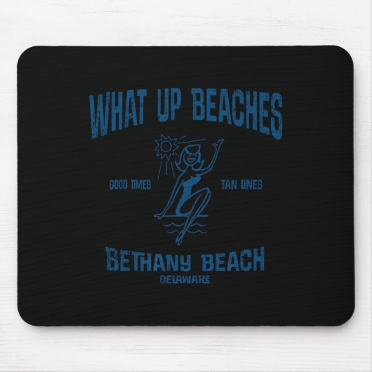 Bethany Beach Delaware De Funny Vintage Strände Mousepad (Vorne)