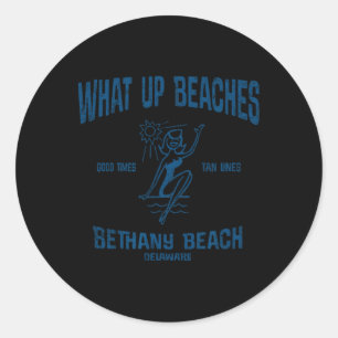 Bethany Beach Delaware De Funny Vintage Strände Runder Aufkleber