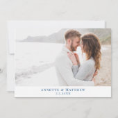 Bethany Beach Delaware Karte Elegant Blue Wedding (Rückseite)