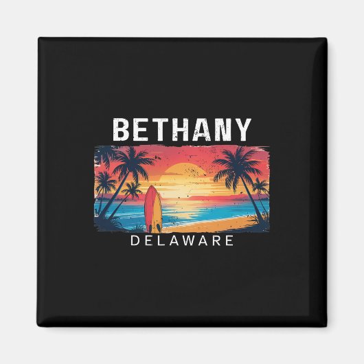 Bethany Beach Delaware Männer Frauen Surfen  Magnet (Vorne)