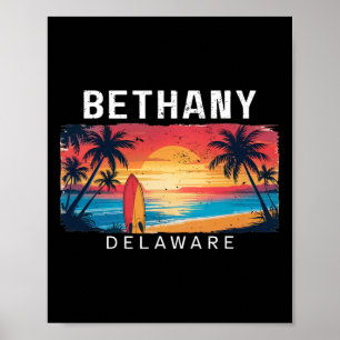 Bethany Beach Delaware Männer Frauen Surfen  Poster