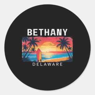 Bethany Beach Delaware Männer Frauen Surfen Runder Aufkleber