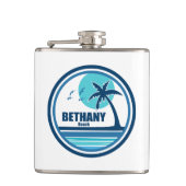 Bethany Beach Delaware Palm Tree Birds Flachmann (Vorderseite)