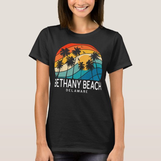 Bethany Beach Delaware Palm Tree Tropical Beach So T-Shirt (Vorderseite)