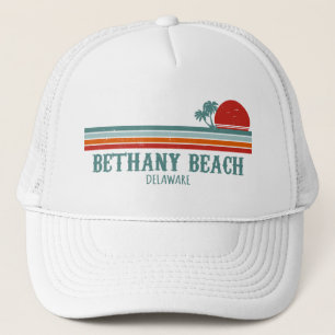 Bethany Beach Delaware Palmen Tree Retro Sunset 80 Truckerkappe